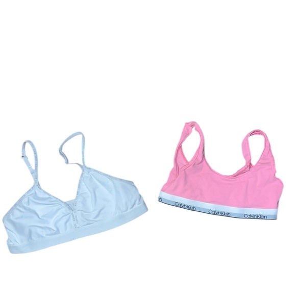 •JUSTICE & CALVIN KLEIN•BUNDLE OF 2-LITTLE GURLS BRAS SUZE 10/12 EUC - Picture 9 of 9